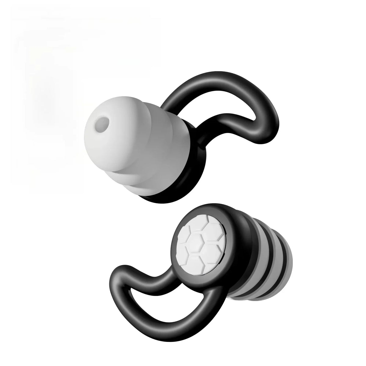 Clockout black silicone earplugs